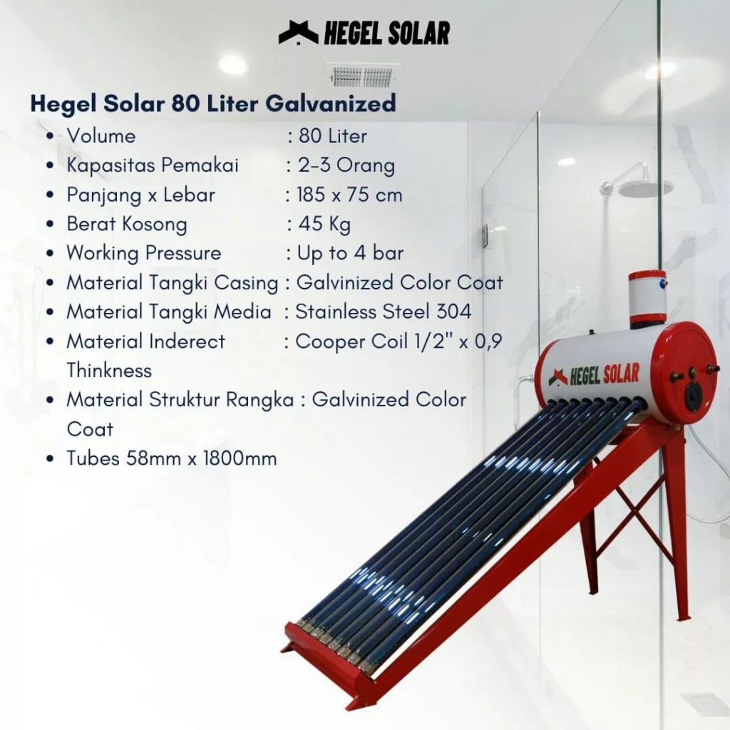 Hegel Solar 80 Liter Galvanized