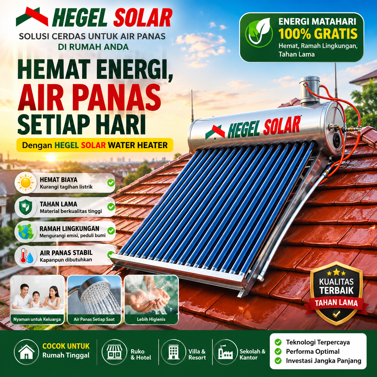 Pemanas Air Tenaga Surya